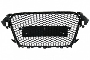 Grila Centrala compatibil cu AUDI A4 B8 Facelift 2012-2015 RS Design Negru Lucios - Img 4