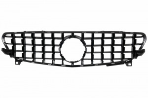 Grila Centrala compatibil cu Mercedes A-Class W176 Facelift 2015-2018 GT-R Panamericana Design Negru Crom - Img 4