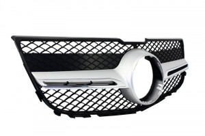 Grila Centrala compatibil cu MERCEDES Benz GLK-Class X204 2013-2015 Design Argintiu - Img 3