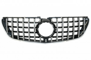 Grila Centrala compatibil cu Mercedes V-Class W447 2014-2019 GT R Panamericana Design Negru Crom