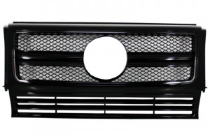Grila Centrala compatibil cu Mercedes W463 G-Class 1990-2012 G65 G63 Design Negru Lucios Edition