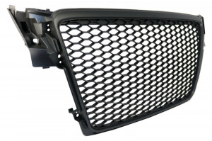 Grila Centrala Fara Emblema compatibil cu Audi A4 B8 2008-2015 RS4 Desing Negru Mat - Img 2