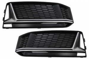 Grile Laterale compatibil cu Audi A4 B9 Sedan Avant S-Line 2016-2018 RS4 Design Silver