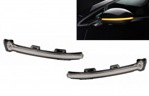Indicator Dinamic Full LED pentru Oglinda Osram compatibil cu VW Golf 7 VII 2012->, VW Touran II 2015-> LEDriving Negru - Img 2
