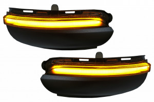 Lampi Semnalizare Dinamica Oglinzi compatibil cu VW Golf 6 2008-2013 Touran 2010-2015 Fumuriu