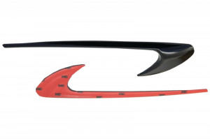 Ornamente Aripi compatibil cu MERCEDES C-Class W205 S205 E-Class W213 S213 Negru Lucios - Img 2