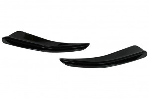 Ornamente bara fata flapsuri compatibil cu VW Golf 8 Mk8 MQB GTI, R-Line 2020-> Negru Lucios