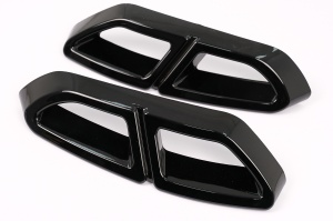 Ornamente tobe sistem de evacuare compatibil cu VW Passat B8 3G 2015-2019 Negru Lucios - Img 3