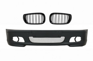 Pachet Bara Fata compatibil cu BMW Seria 3 E46 4D M-technik si Grile Centrale Negru Lucios M Design