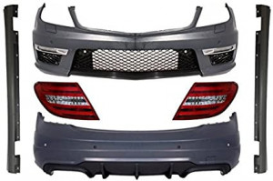 Pachet Exterior Compatibil cu Mercedes C-Class W204 C204 Facelift 2007-2015 cu Stopuri LED