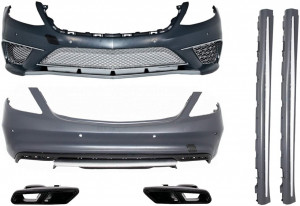 Pachet Exterior compatibil cu Mercedes S-Class W222 2013-2017 S65 Look cu Ornamente Tobe S65 Design