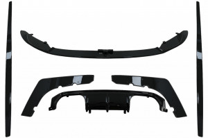 Pachet Exterior Complet Aero compatibil cu BMW F80 M3 Sedan F82 M4 Coupe 2014-2019 M Sport Design Negru Lucios