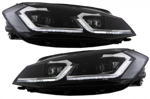 RHD Faruri LED compatibil cu VW Golf 7.5 VII Facelift (2017-up) cu Semnal Dinamic - Img 4