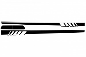 Stickere Laterale compatibil cu Mercedes C-Class C205 Coupe A205 Cabriolet 2014-> C63 Design Negru Lucios - Img 3