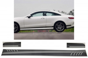 Stickere Laterale Negru Mat compatibil cu MERCEDES Benz Clasa E W213 2016->