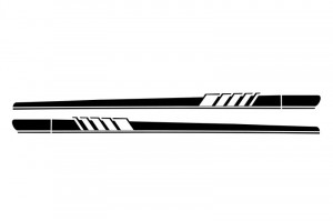 Stickere Laterale Negru Mat compatibil cu MERCEDES C-Class C205 Coupe A205 Cabriolet (2014-) C63 Design - Img 3
