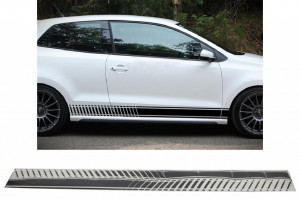 Stickere Laterale NEGRU MAT compatibil cu VW POLO Golf 5 6 7 V VI VII 2003->