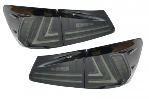 Stopuri Full LED compatibil cu LEXUS IS XE20 2006-2012 Light Bar Facelift New XE30 Design Fumuriu - Img 3