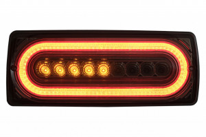 Stopuri Full LED compatibil cu Mercedes W463 G-Class 1989-2017 Semnal Secvential Dinamic Fumuriu - Img 4