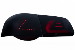Stopuri Full LED compatibil cu VW Passat 3C B6 Variant 2005-2010 Negru Fumuriu - Img 3
