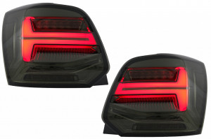 Stopuri Full LED compatibil cu VW POLO 6R 6C 2011-2017 Semnal Dinamic Vento Look Fumuriu - Img 2