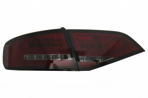 Stopuri LED compatibil cu AUDI A4 B8 Sedan Limousine 2008-2011 Rosu Fumuriu - Img 4