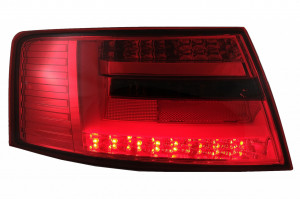 Stopuri LED compatibil cu Audi A6 C6 4F Sedan 2004-2008 7-PIN Rosu Fumuriu - Img 2