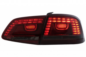 Stopuri LED compatibil cu VW Passat 3C B7 Sedan 2010-2014 Rosu Fumuriu - Img 3