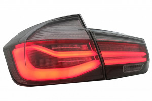 Stopuri LED M Look Black Line compatibil cu BMW Seria 3 F30 2011-2019 LCI Design cu Semnal Dinamic Secvential - Img 3