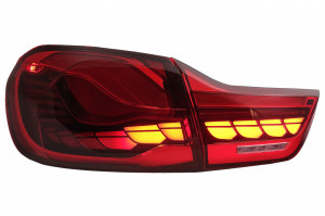 Stopuri OLED compatibil cu BMW Seria 4 F32 F33 F36 M4 F82 F83 2013-2019 Rosu Clar cu Semnal Dinamic Secvential - Img 4