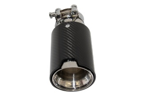 Toba Universala Ornament Sistem de evacuare Carbon Fiber Finisaj Glossy 6.3cm/2.48inch - Img 2