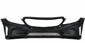 Bara Fata cu Difuzor Bara Spate Evacuare Dubla si Tobe Ornament compatibil cu Mercedes C-Class C205 2014-2019 Fara Grila Centrala - Img 2