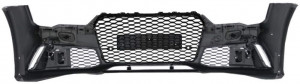 Bara Fata cu Grile compatibil cu Audi A7 4G Facelift 2015-2018 si Difuzor Bara Spate cu Ornamente Evacuare RS7 Design - Img 3