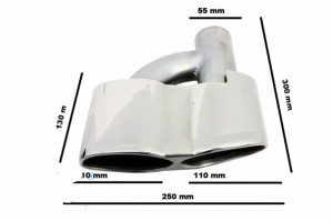Bara Spate Ornamente de evacuare Mercedes Benz S-Class W221 2005-2011 A-Design - Img 3