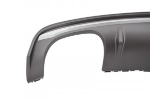 Difuzor Bara Spate compatibil cu AUDI A3 8V Sedan 2012-2015 S3 Design Evacuare Dubla cu Ornamente Tobe - Img 5