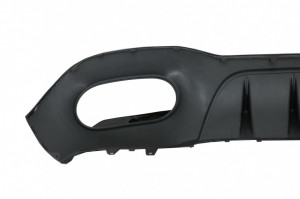 Difuzor Bara Spate compatibil cu Mercedes A-Class W177 Hatchback 2018-> Evacuari Negre - Img 6