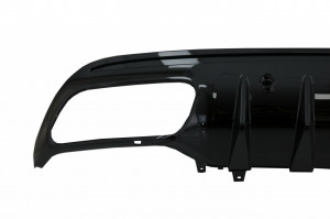 Difuzor bara spate compatibil cu Mercedes C-Class W205 S205 2014-2020 Sport Line C43 Design Negru Lucios - Img 3