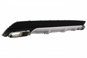 Difuzor Bara Spate Compatibil cu Mercedes CLA W117 2013-> Sport Pack cu Tipsuri de Evacuare Crom - Img 3