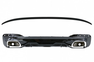 Difuzor Bara Spate cu Eleron Portbagaj compatibil cu BMW Seria 5 G30 2017-> 540 M Performance Look Negru