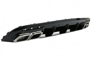 Difuzor Bara Spate cu Grila Neagra Centrala Fata compatibil cu Mercedes S-Class C217 Coupe 2014-2017 S63 GT-R Design - Img 6