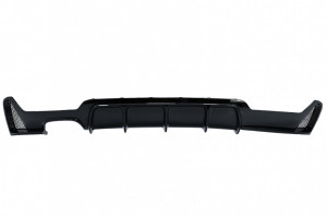Difuzor Bara Spate Cu O Evacuare Dubla compatibil cu BMW Seria 4 F32 F33 F36 2013-2019 Negru Lucios