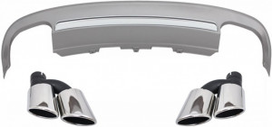Difuzor Bara Spate cu Ornamente Evacuare compatibil cu AUDI A5 8T 2 Usi 2012-2015 S5 Design