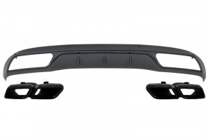 Difuzor Bara Spate cu Ornamente Evacuare compatibil cu Mercedes C-Class W205 S205 2014-> C63 Design pentru Bara Standard