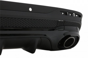 Difuzor Bara Spate cu Ornamente Evacuare compatibil cu Mercedes GLB X247 SUV 2020-> Night Package - Img 3