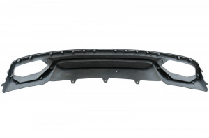Difuzor Bara Spate cu Ornamente Evacuare si Eleron Portbagaj Negru Lucios compatibil cu Audi A4 B8 Facelift 2012-2015 - Img 5