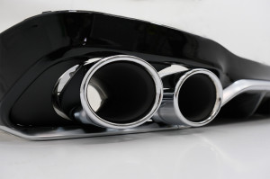Difuzor Bara Spate cu Ornamente Toba compatibil cu Mercedes E-Class W213 2016-> E53 Design Silver - Img 4
