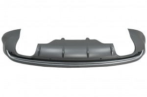 Difuzor Bara Spate cu Ornamente Tobe compatibil cu Audi Q5 8R 2009-2016 Gri Platinat Crom - Img 2