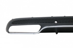 Difuzor Bara Spate cu Ornamente tobe Negre compatibil cu Mercedes C-Class W205 S205 2014-2020 C63 Design doar pentru Sport Package - Img 2