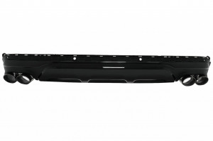 Difuzor Bara Spate Evacuare Dubla compatibil cu Audi Q7 SUV 4M Facelift 2020-> Negru
