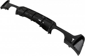 Difuzor Bara Spate Evacuare Dubla compatibil cu BMW Seria 4 F32 F33 F36 2013-2019 Negru Lucios - Img 6